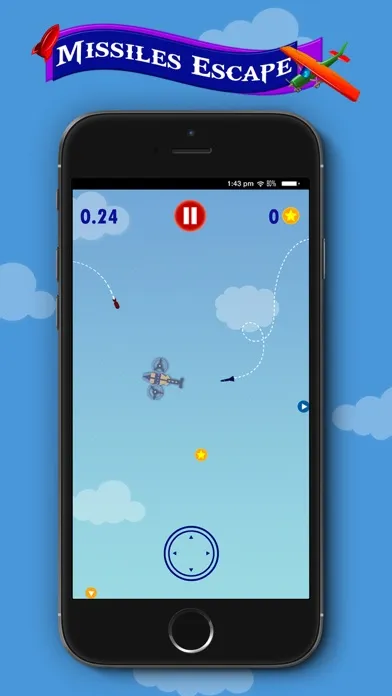 Missiles Escape: Tap joystick Defense スクリーンショット