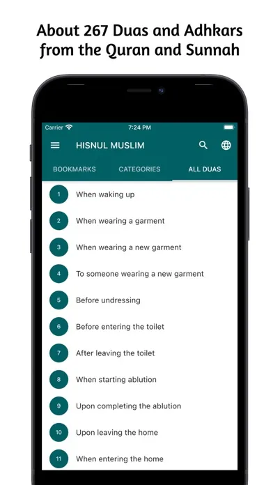 Captures d'écran de Hisnul Muslim / Dua & Dhikr