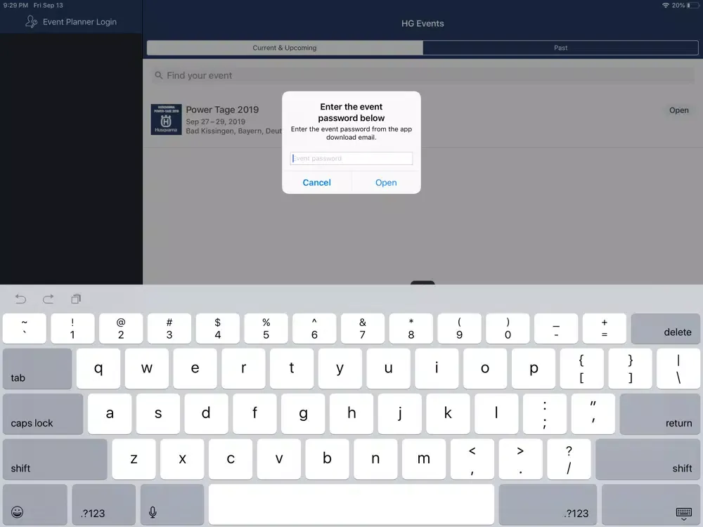 Capturas de pantalla de Husqvarna Group Events iPad 