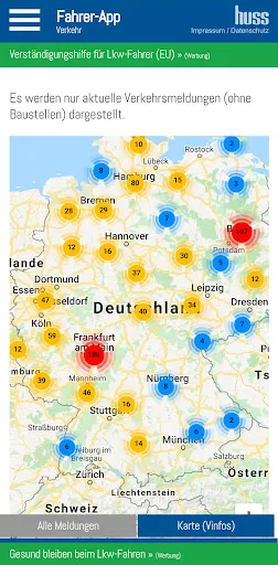 Fahrer-App Screenshots