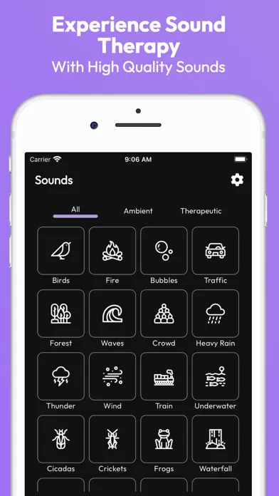 Tangkapan skrin Tinnitus Sound Therapy RngAway