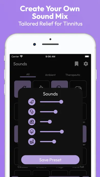 Tangkapan skrin Tinnitus Sound Therapy RngAway
