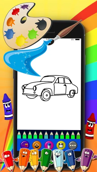 HandPaint Cars - Cars coloring book for toddlers سکرین شاٹس
