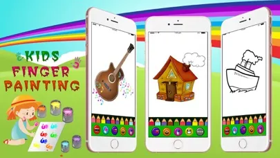 Capturas de tela do kids finger painting: handpaint on pics