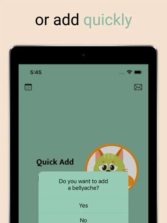 Painless Bellyache Tracker iPad 应用截图