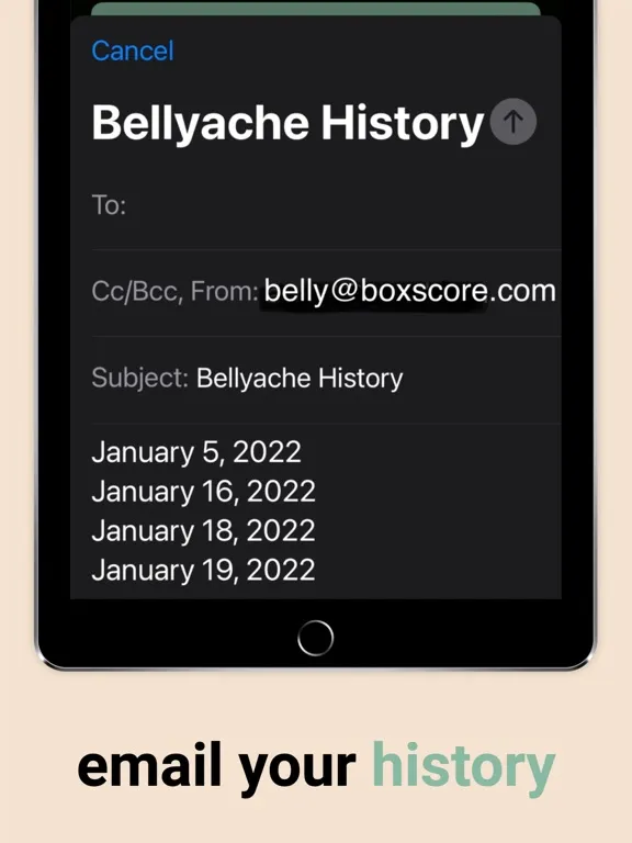Painless Bellyache Tracker iPad 应用截图