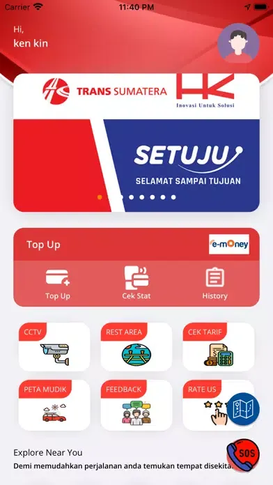 ภาพหน้าจอของ HK Toll App