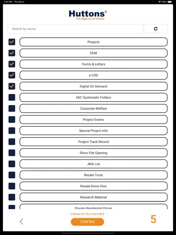 Zrzuty ekranu Huttons iPortal (HiP) iPad 