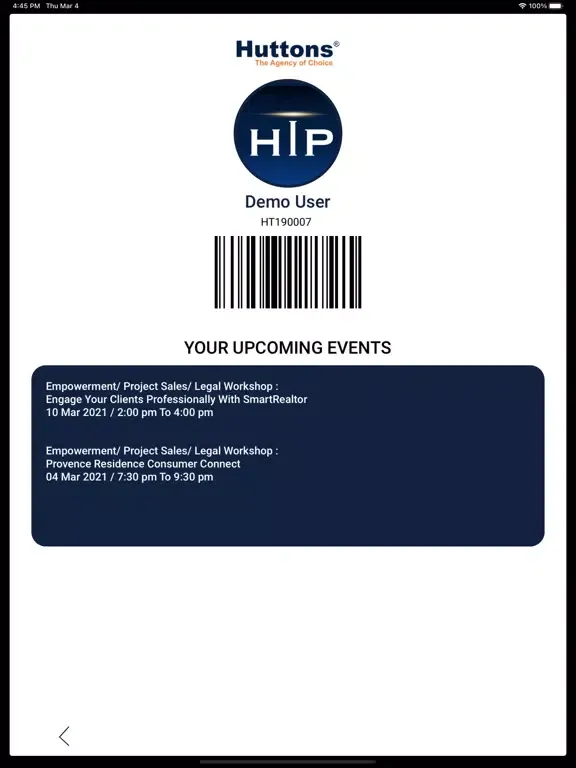 Zrzuty ekranu Huttons iPortal (HiP) iPad 
