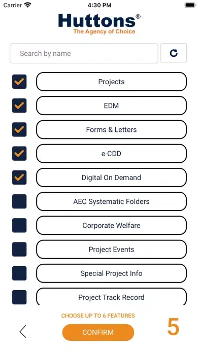 Zrzuty ekranu Huttons iPortal (HiP)