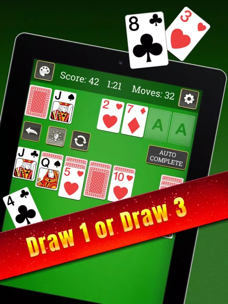Capturas de tela do Solitaire: Classic Card Puzzle iPad 