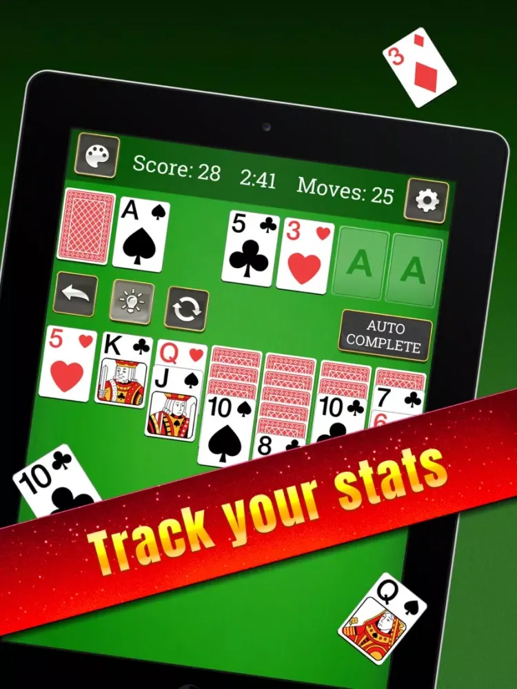 Capturas de tela do Solitaire: Classic Card Puzzle iPad 