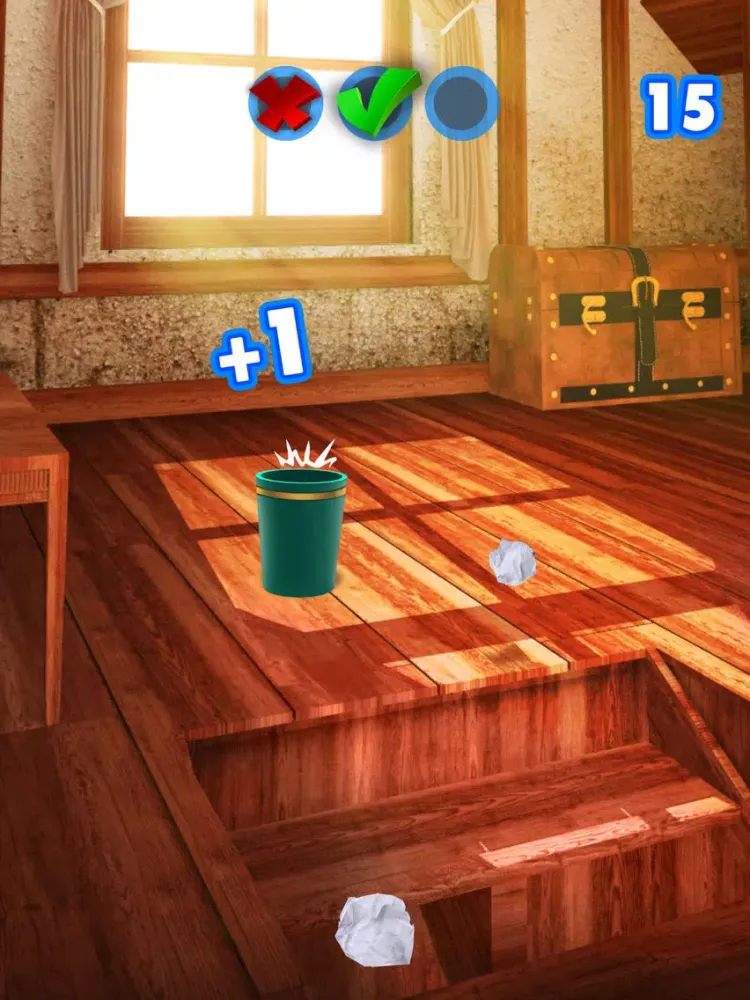 Screenshot di Paper Throw - Aim and Toss iPad 