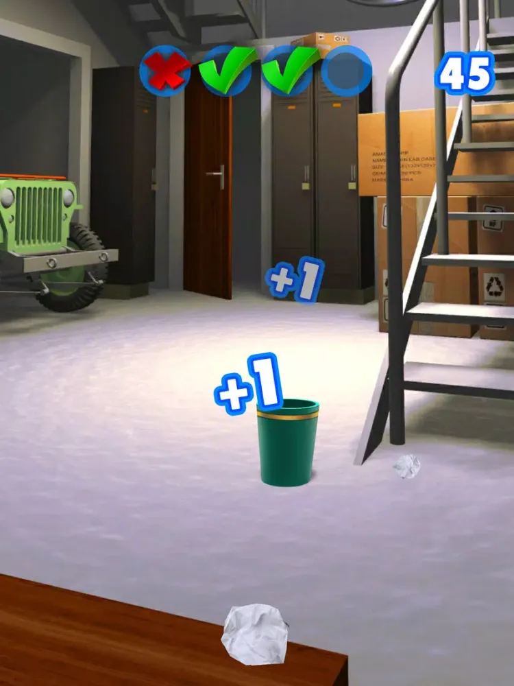 Screenshot di Paper Throw - Aim and Toss iPad 