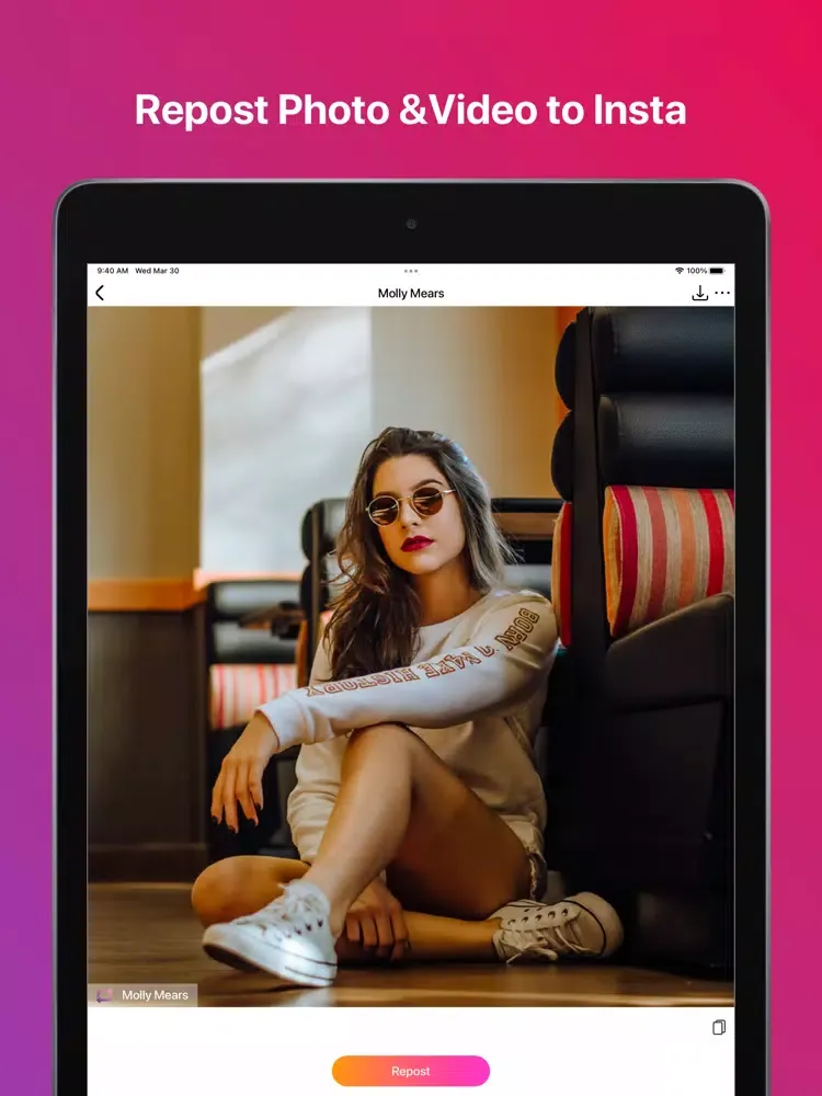 IG Repost - Story Saver for Me iPad स्क्रीनशॉट