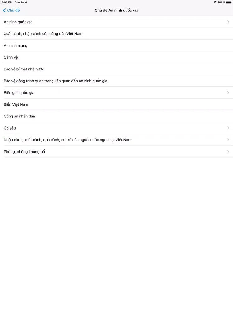 Captures d'écran de Pháp Điển iPad 