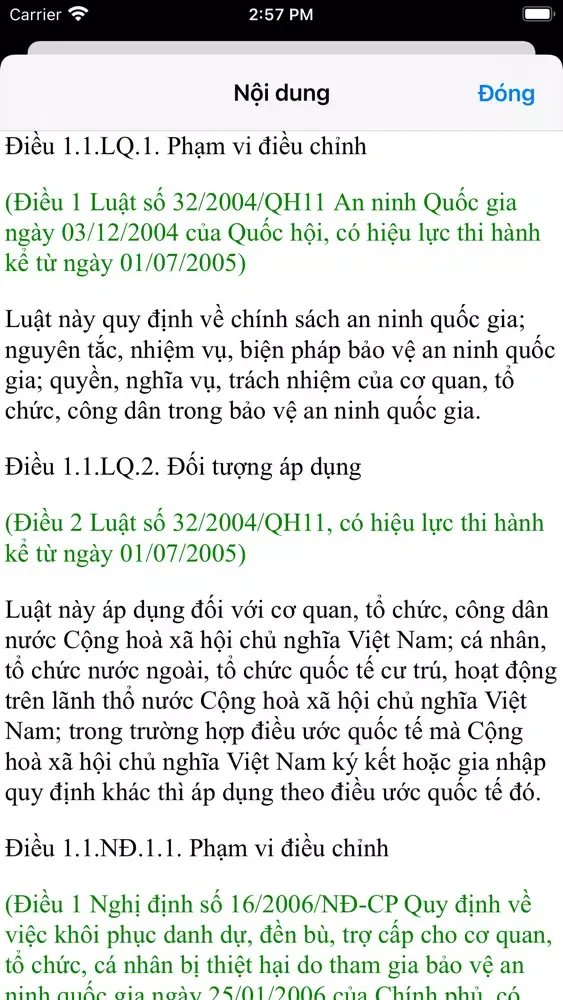 Captures d'écran de Pháp Điển