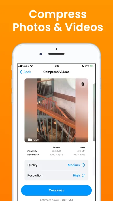 Zrzuty ekranu Video Compressor & Cleaner