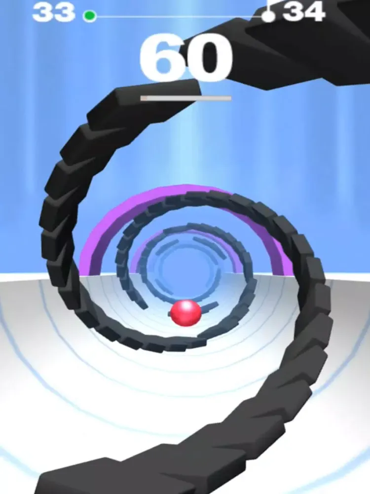 Captures d'écran de Spiral Tube: Roll! iPad 