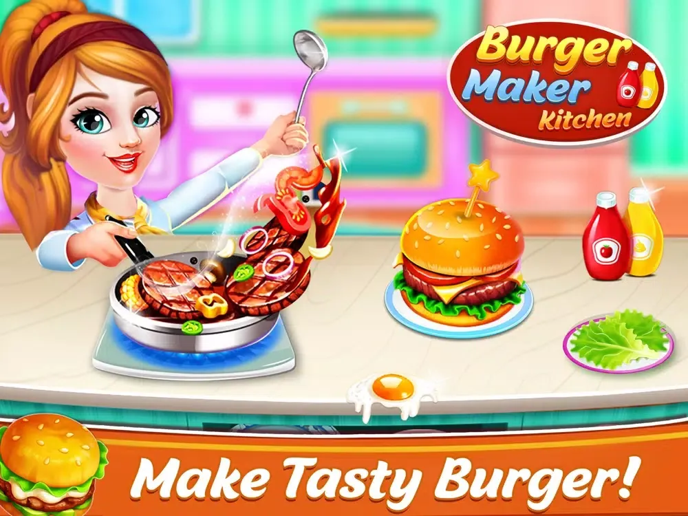 Burger Maker Kitchen Chef iPad 应用截图