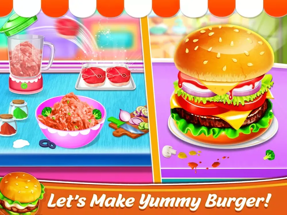 Burger Maker Kitchen Chef iPad 应用截图