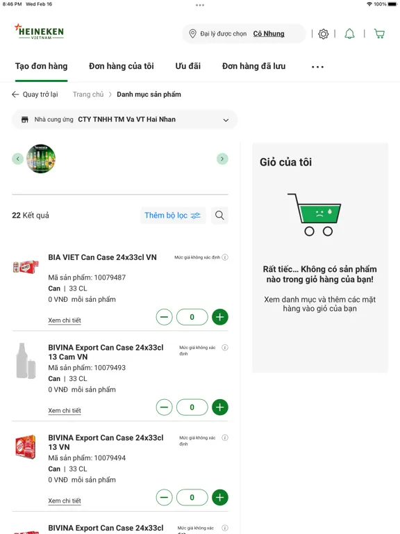 Capturas de tela do HVN Đặt Hàng 2.0 iPad 