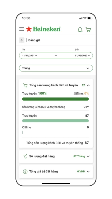 Capturas de tela do HVN Đặt Hàng 2.0