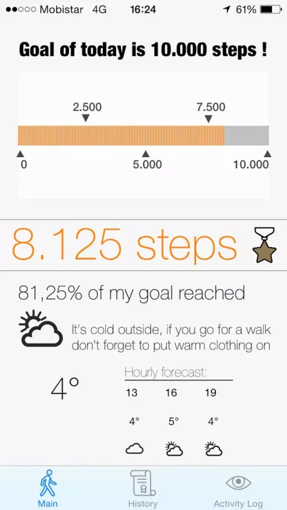 Captures d'écran de 10000 steps for a better health
