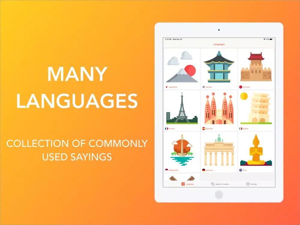 Tangkapan skrin Learn Italian and Translator iPad 