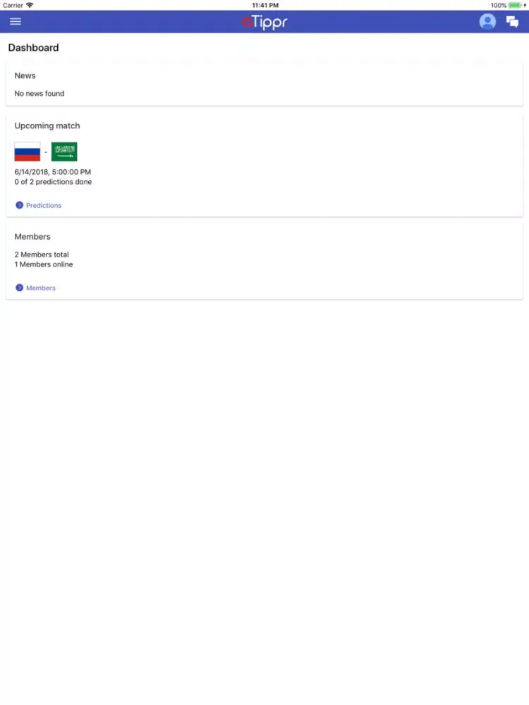 ภาพหน้าจอของ aTippr - WM Tippspiel iPad 