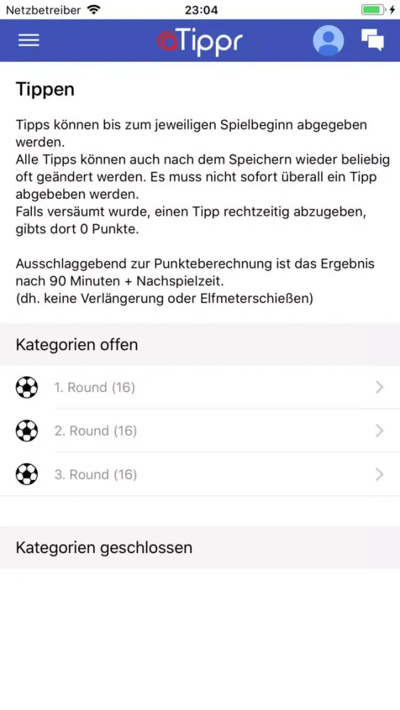 ภาพหน้าจอของ aTippr - WM Tippspiel