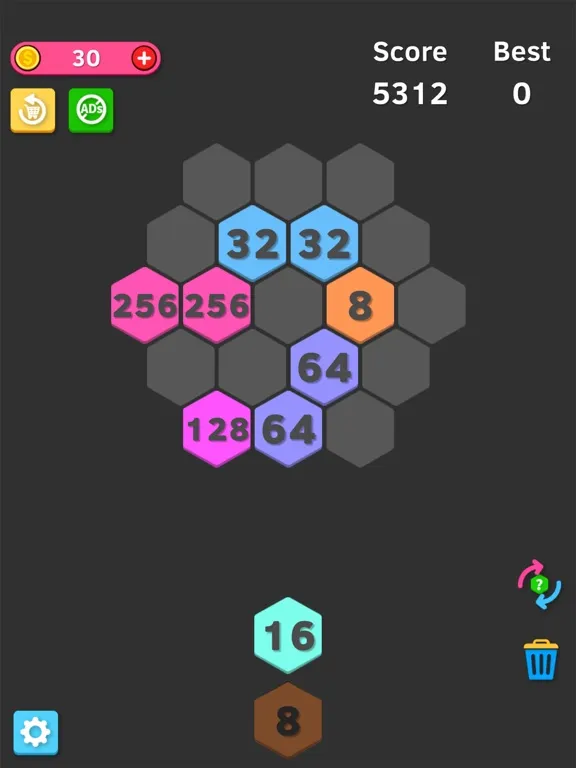 Hexa Merge - Sort to 2048 iPad  Screenshots