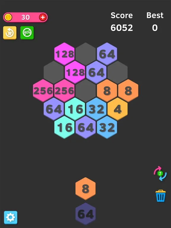 Hexa Merge - Sort to 2048 iPad  Screenshots