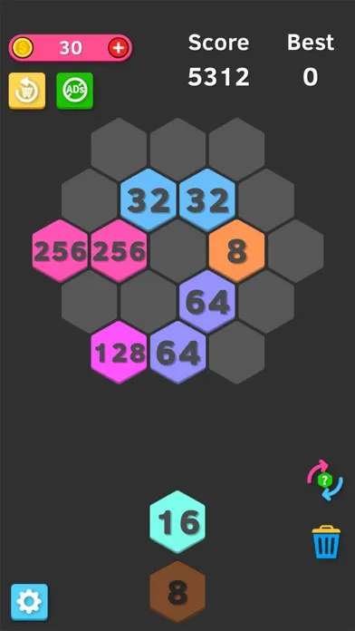 Hexa Merge - Sort to 2048 Screenshots