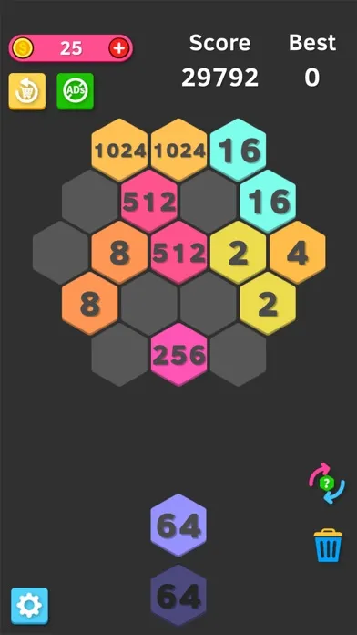 Hexa Merge - Sort to 2048 Screenshots