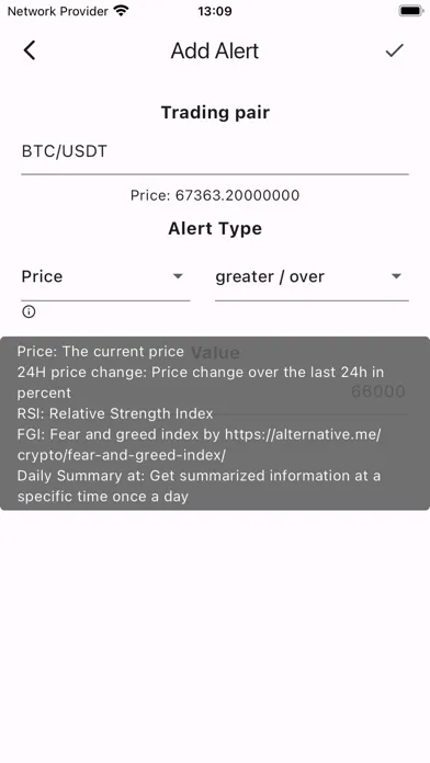 Crypto Alerter স্ক্রিনশট