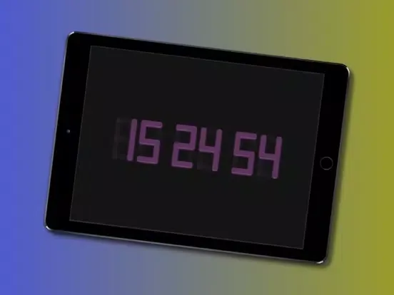 تصاویر 创意时钟 - 极简创意无广告附带桌面小部件翻页全屏极简时钟 iPad