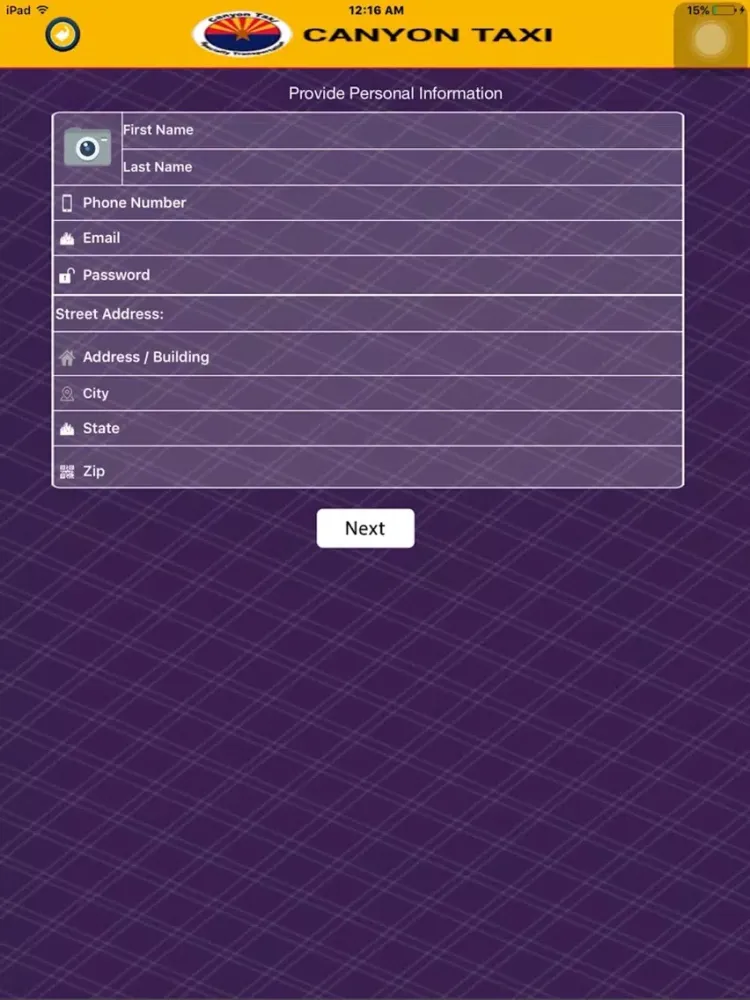 CanyonCab User iPad  Screenshots