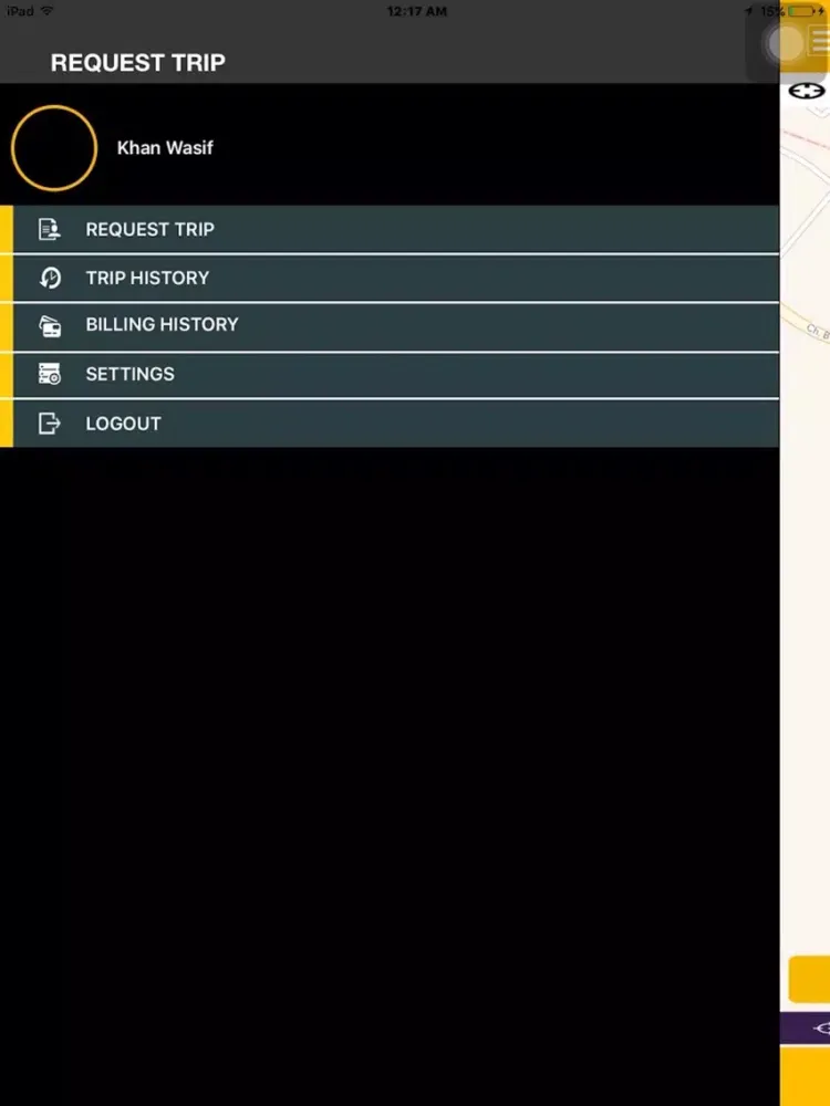 CanyonCab User iPad  Screenshots