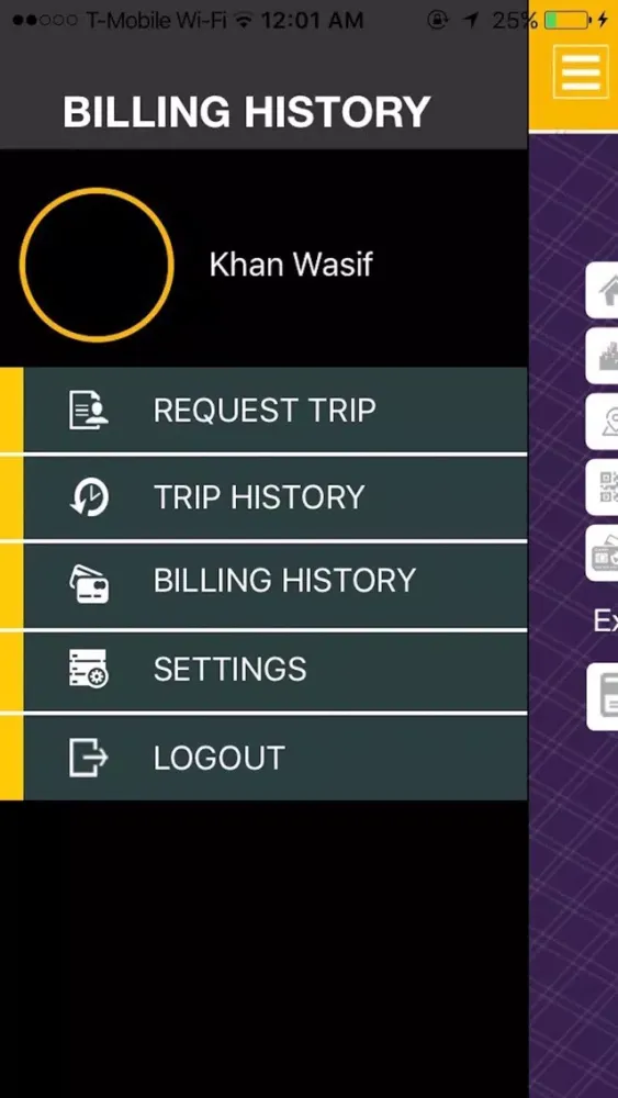CanyonCab User Screenshots