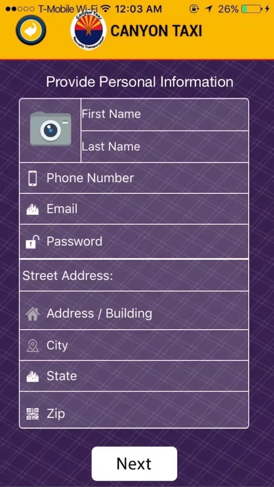 CanyonCab User Screenshots