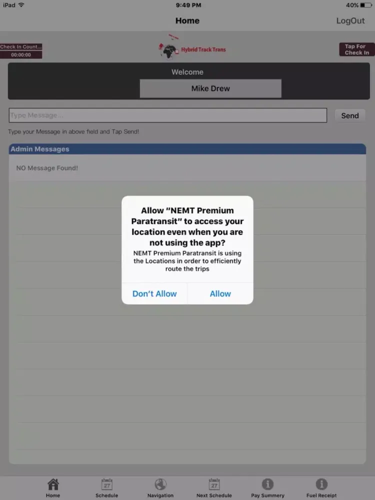 Captures d'écran de NEMT Premium Paratransit iPad 