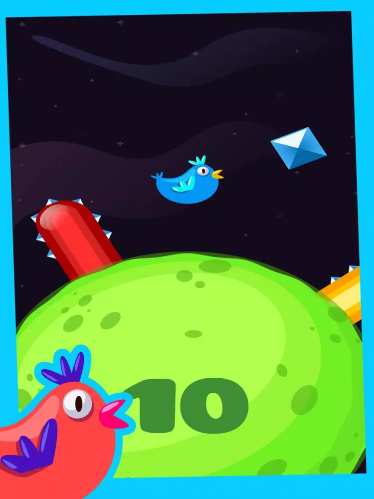 Tangkapan layar Space Chicken Jump iPad 