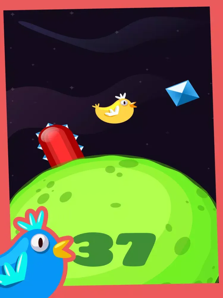 Tangkapan layar Space Chicken Jump iPad 