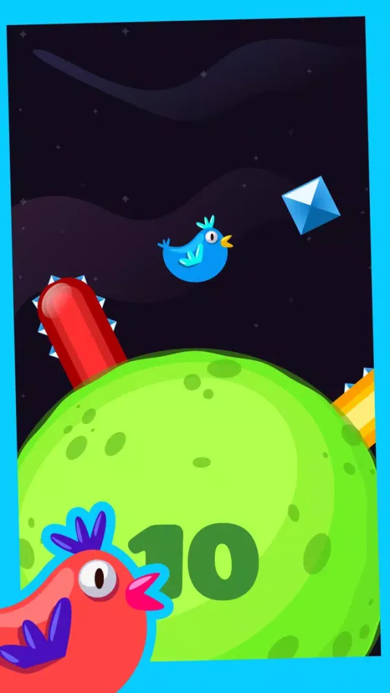 Tangkapan layar Space Chicken Jump