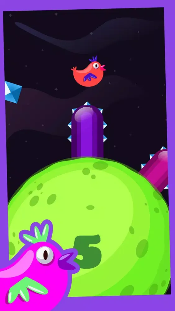 Tangkapan layar Space Chicken Jump