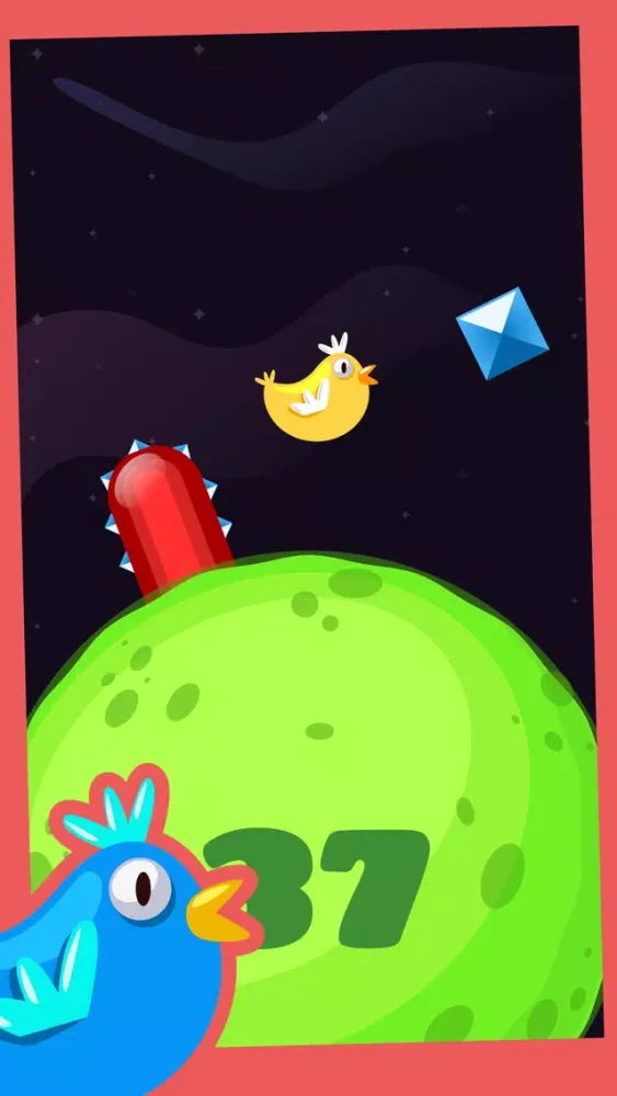 Tangkapan layar Space Chicken Jump