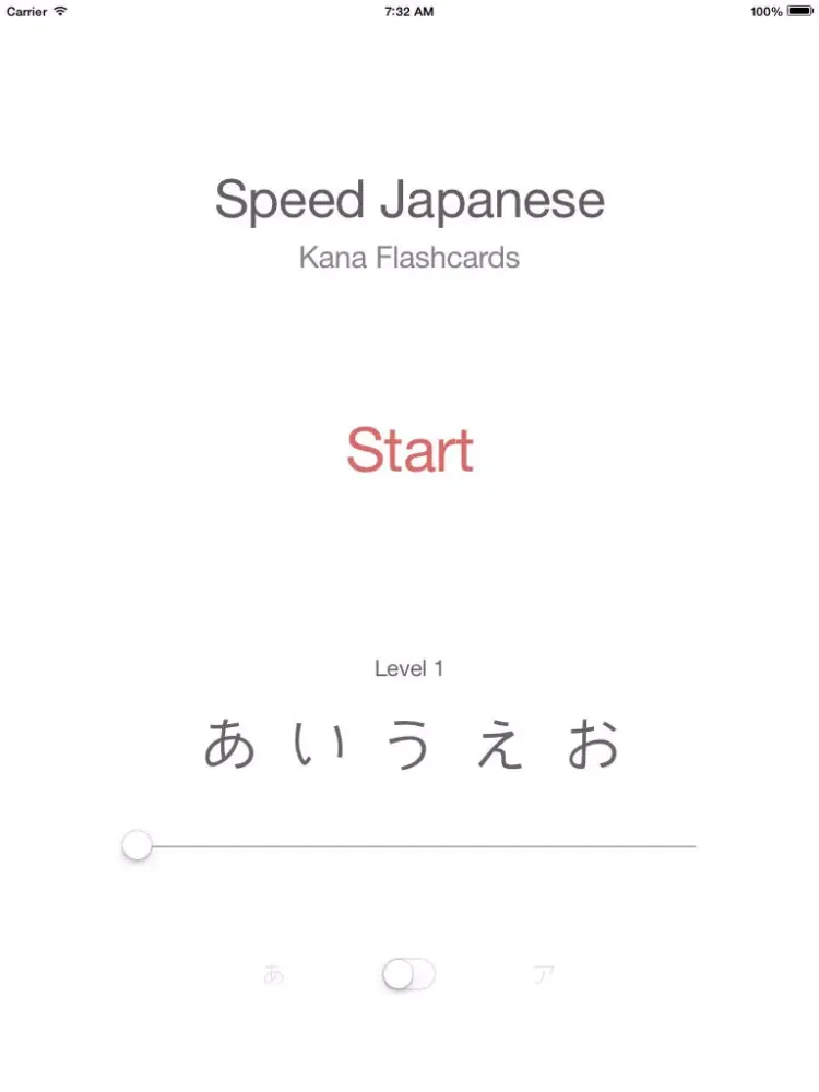Zrzuty ekranu Speed Japanese: Hirigana and Katakana Flashcards iPad 