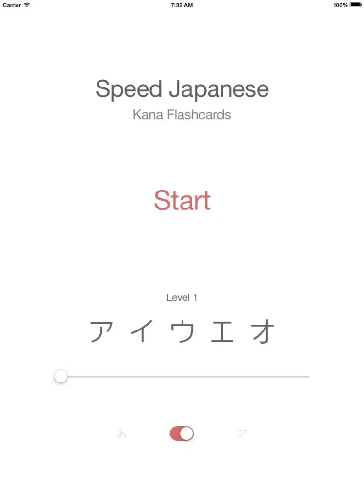 Zrzuty ekranu Speed Japanese: Hirigana and Katakana Flashcards iPad 