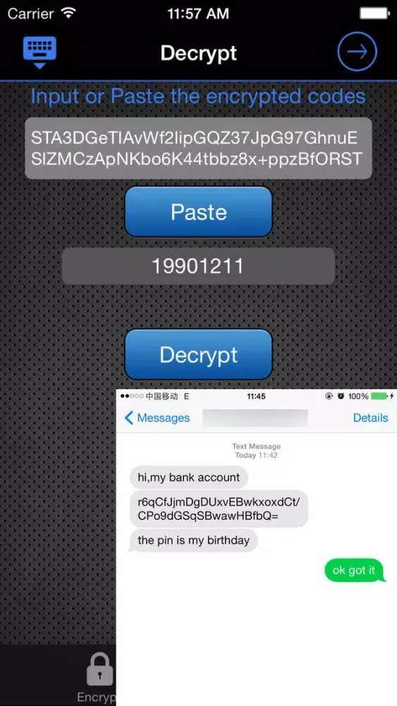 Top Secret - Encrypt Text Utility 스크린샷